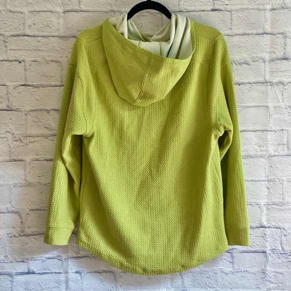 ALL IN MOTION HOODED LIME SWEATSHIRT - Picture 2 of 5